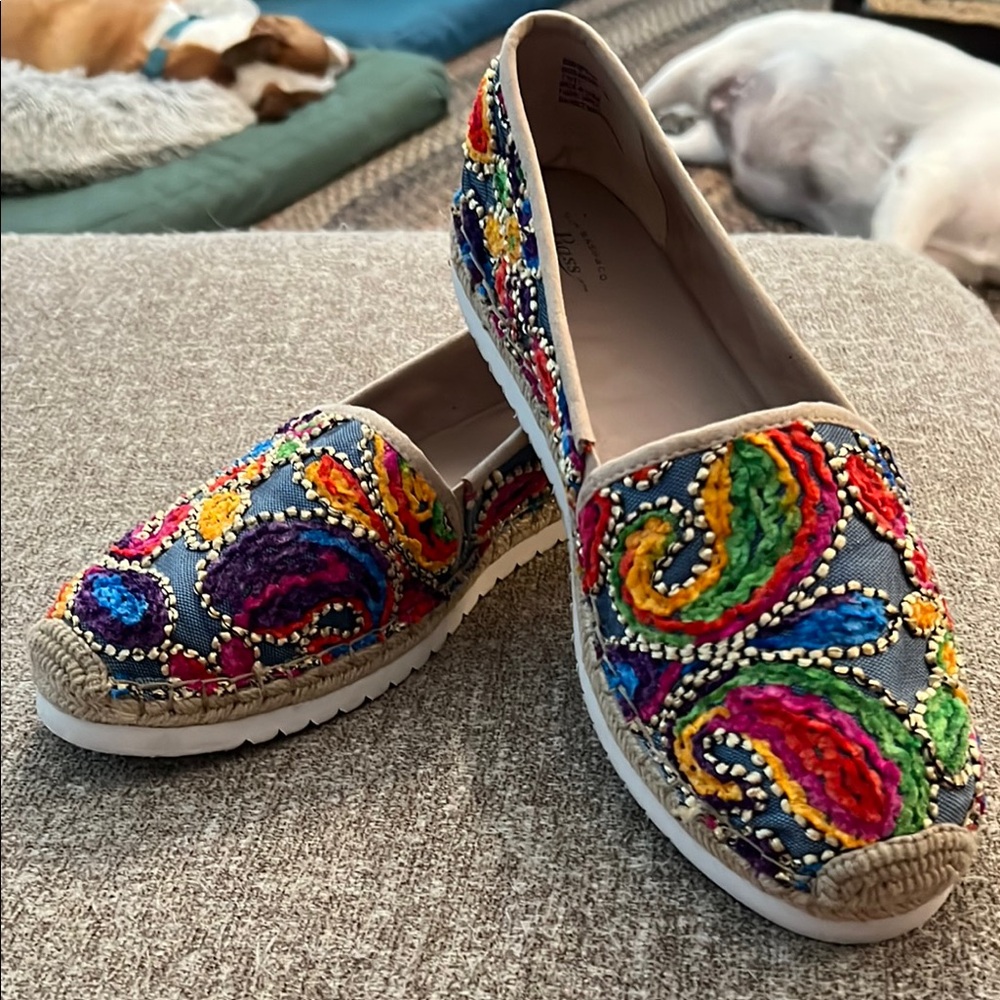 G.H. Bass & Co. Multicolor Embroidered Espadrilles